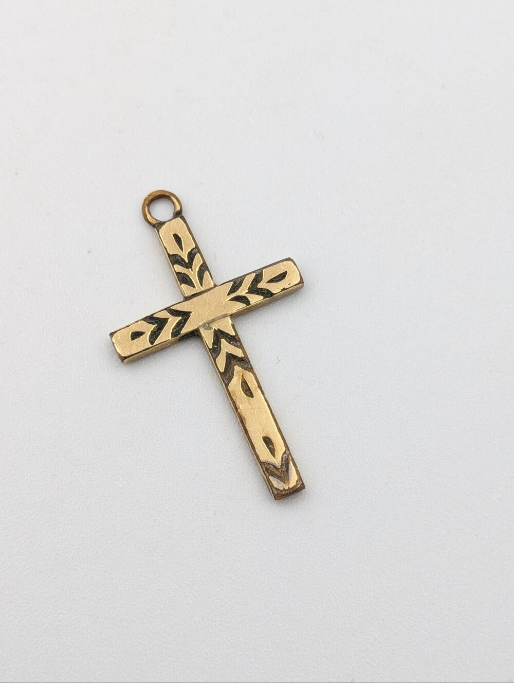 Vintage 12k gold filled cross pendant